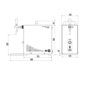Lindr Pygmy 25 New Green Line – Zapfanlage_Durchlaufkühler für Bier