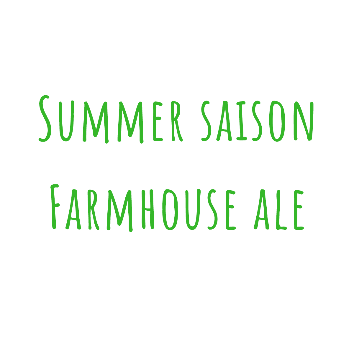 Bierrezept Summer Saison Farmhouse Ale
