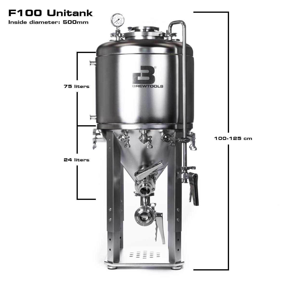Brewtools Unitank F100  Edelstahl Drucktank 100 Liter 