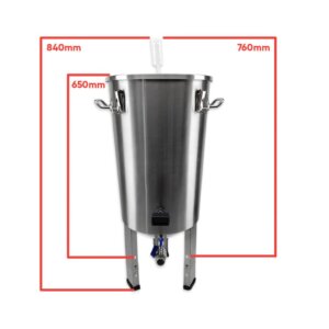 Edelstahl Gärbehälter 32L - zylindrokonischer Gärtank