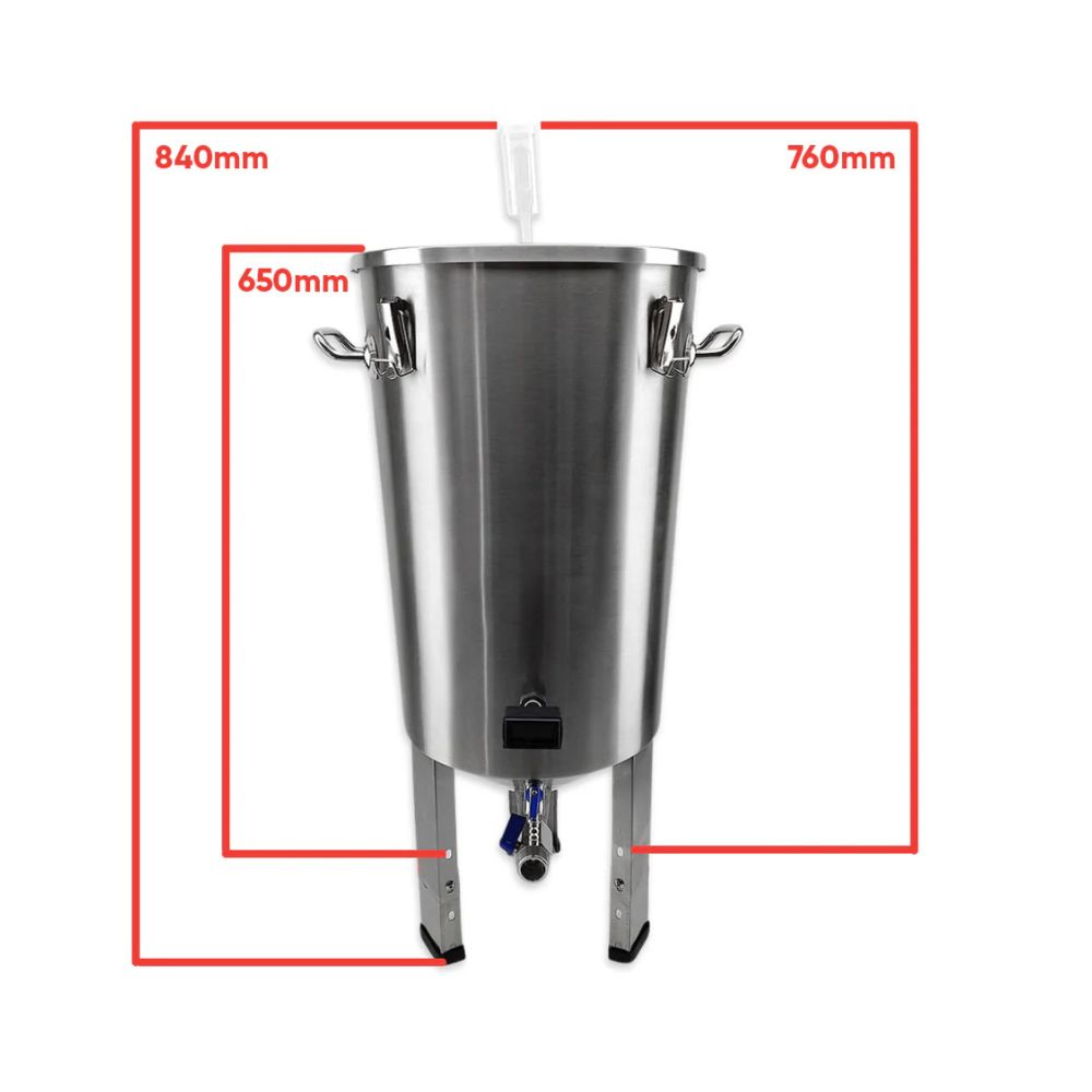 Edelstahl Gärbehälter 32L - zylindrokonischer Gärtank