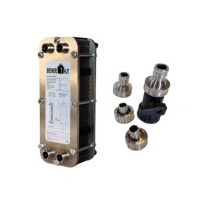 Brewers Hut Plattenwärmetauscher 16 Platten - zerlegbarer Plattenkühler für Würzekühlung