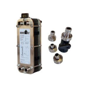 Brewers Hut Plattenwärmetauscher 16 Platten - zerlegbarer Plattenkühler für Würzekühlung