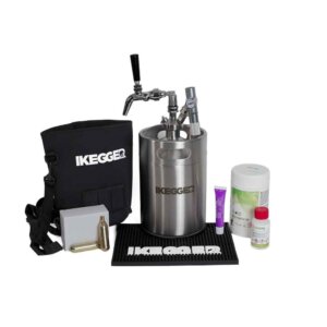 iKegger _ Premium Bier-Zapfset - 5L Silber unisoliert